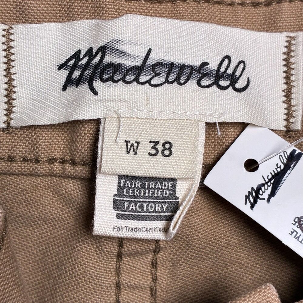 Madewell Workwear Pant Mens 40x30 (tag 38) Tan Relaxed Straight Button Fly NWT - Picture 3 of 14
